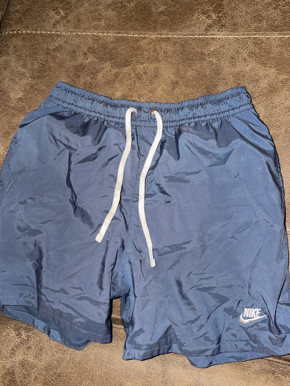 Nike Men's Blue Athletic Drawstring Shorts